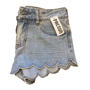 PacSun Bullhead scalloped edge denim shorts size 3 NWT.‎ 00T3
